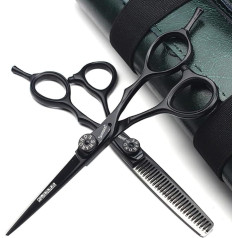 5/5.5/6 Professional Barber Set, with Sharp Blades that are Easy to Trim, Suitable for Hairdressers and Hairdressing Salons. (6-Inch -2 Pieces-B)