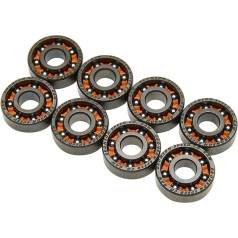 Bronson Speed Co Raw Skateboard Bearings One Size Silver/Orange