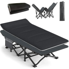 ATORPOK SHOP Camping Bed Folding Guest Bed up to 200 kg for Load Capacity Portable Bag Lounger Travel Comfortable
