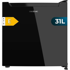 Cecotec Bolero CoolMarket 31 Black Mini Fridge 31L 49.6 x 47.4 cm Class E Dual Function