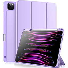 Vobafe Case Compatible with iPad Pro 11 Inch Case 2022/2021/2020/2018, TPU Flexible Back Cover with Pencil Holder, Supports 2nd Gen Pencil, Auto Sleep/Wake, Lavender