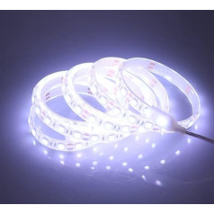pcning 12 Volt 2 m Underwater LED Strip IP68 Band Kit 5050 Waterproof, 12 V 2 Metre LED Strip IP68 Cool White 6000 K Strip Light (Cool White, 2.00)