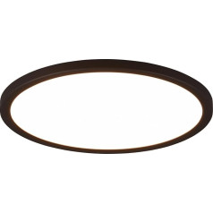 Reality Leuchten Aureo R64371132 LED Ceiling Light Matte Plastic Black with 18 Watt LED Colour Changing Remote Control
