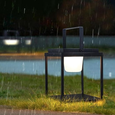 Solar Lantern for Outdoors, RGB Remote Control, Dimmable Solar Lanterns for Outdoor Use, LED Metal Solar Lantern, Garden with Flickering Effect, Candles, IP44 Waterproof, Balcony Table Lamp,