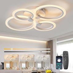 SUCIKORIO LED Ceiling Light Dimmable with Remote Control, Modern LED Ceiling Light Round Living Room 36 W Living Room Lamp 2700 K - 6500 K Bedroom Lamp Ceiling with App for Bedroom, Kitchen, Bathroom,
