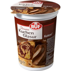 RUF Cake Icing Cocoa in Cup, Microwavable, for Glazing & Decorating Cakes, Tarts, Muffins & Pastries, Gluten-Free, 1 x 500 g