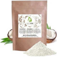 GreatVita Organic Coconut Flour - Finely Ground & Gently Deoiled | 100% Natural - Perfect for Low-Carbohydrate Recipes such as Bread & Muffins | Medium Chain Fatty Acids (MCT) (1000 g (Pack of 1)