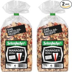Seitenbacher Manager Muesli I Strawberries I Chocolate I Whole Grain I The Success Recipe I (1 x 750 g) (Pack of 2)