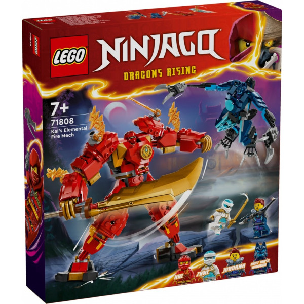 Lego Ninjago klucīši 71808 uguns elementa mech kaia