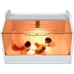 SUDEG Poultry Chick Breeding Box Equipment, Tech Chick Breeding Box Complete Set, Small Animals, Manual Incubator Heating, with Transparent Opening, Chicken Incubator Home Incubator for Chicken Ducks,