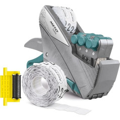 Meto Original Classic XL Price Gun Set - Price, MHD, Date, Item Number (3-Line, 33-Digit for 29 x 28 mm Labels, Ready to Use), 1 x Hand Labeller