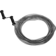 QUARKZMAN Abflussspirale 49 ft Manganstahl Flexibles Rohrreinigungswerkzeug Haar-Abflussreiniger Toiletten-Abflussreiniger Werkzeug für Küche Badezimmer, Schwarz