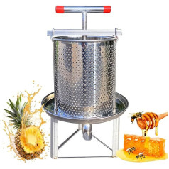 Manual Honey Press Extractor, Multifunction Fruit Wine Press, Juice Honey Spinner Presser Extractor, Stainless Steel Household Beekeeping Equipment