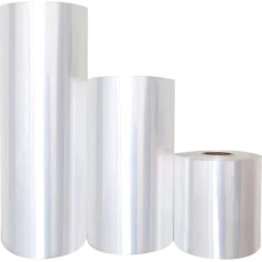 TSALON POF Heat Shrink Clear Membrane, Plastic Cosmetic Packaging, Shrinkable Folding Sheets, Material: Pof, Transparent Folding Membrane (Color : Width 65cm 25inch, Size : Length 50M)