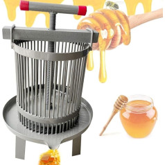 Honey Press Stainless Steel Household Manual Honey Press Wax Squeezer Press Tool Beekeeping Accessories for Daily Use