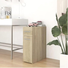 CINDERFUL Sonoma Oak Apothecary Cabinet, 20 x 45.5 x 60 cm, Wood Material, Spacious Apothecary Cabinet for Tidy in the Bathroom, Sonoma Oak, Storage, Organising