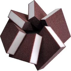 Goeielewe Pack of 6 Emery Sponge Brush Eraser Scrub Carborundum Cleaning Sponge Brush Household Cleaning Tools Cotton for Removing Rust Cleaning Kitchen Supplies