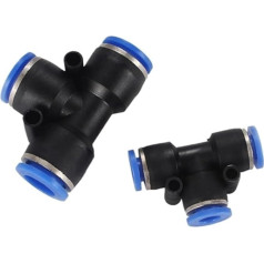 Luftverbinder, 4 mm, 8 mm, 10 mm, pneumatische Armatur, Schnellverbindung, Slip-Lock-T-Stück, 3-Wege-Kunststoffrohr, Wasserschlauchverbinder (4 mm, 10 Stück)