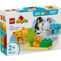 duplo klucīši 10442 savvaļas dzīvnieku ģimene: pingvīni un lauvas