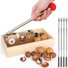 ChromLives Walnut Cracker Nutcracker for Walnuts, Adjustable, with Lever Function, Easy Peeling of Various Nuts, Suitable for Walnuts, Macadamia, Hazelnuts, Pecans
