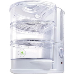 bianco di puro Rapido Steamer - 50% Faster than Other Systems Thanks to STRIX Steam Technology with Stainless Steel Bases - BPA Free - 30 Minute Timer with Auto Stop - 9L Variable Cooking Volume