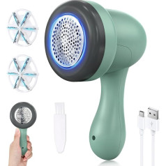 Electric Lint Shaver, Lint Remover, Lint Shaver, 3 Blades, USB Rechargeable, Portable Lint Shaver, Fabric Shaver, Pilling Wool Shaver, Degreaser for Various Fabrics, Clothes, Carpet