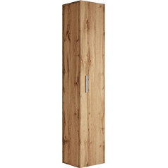 Pluto Bathroom Cabinet, 150 cm, Oak, Shelf, Cupboard, Tall Cabinet, Furniture