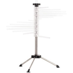 Navaris Pasta Drying Rack with Recipe Pasta Dryer Plastic and Stainless Steel 2 kg Hanging Noodles Pasta Dryer Pasta Bar