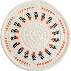 croselyu Woven Cotton Linen Insulation Pads for Home Use Table Mats Bowl Mats Casserole Dish Coasters Trivet Anti-scald Coffee Coasters