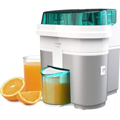 Cecotec Cecojuicer Zitrus Turboentsafter. Schneiden und Entsaften, 2 Köpfe, 500 ml Tank, BPA-frei, Einfach zu reinigen, 90 W (EssentialVita Twice White)