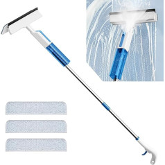 All Purpose Shower Door Squeegee with Spray, Window Cleaning Squeegee Kit, Window Washing Equipment for Outside Windows, Shower Squeegee for Glass Doors