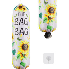 Pack of 6 Plastic Bag Holders, Plastic Bags, Reusable Shopping Bags, Storage Bag, Washable Shopping Bin Bag Dispenser for Daily Shopping