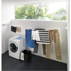JUWEL Artweger by Rolldry 40142 Wall Dryer (Extendable Wall Dryer, Drying Length 5 x 4.2 m, Tumble Dryer with Clamping / Locking Technology/Automatic Roll-Up Mechanism, Easy to Use)