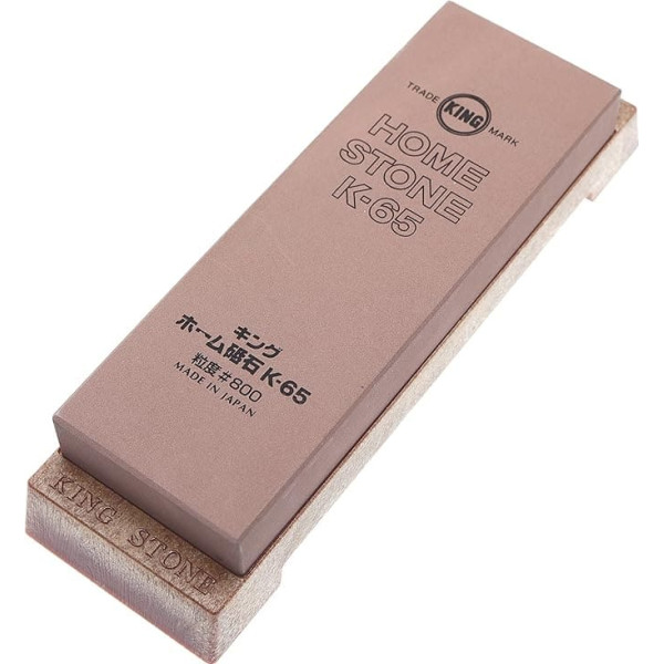 King Japanese Sharpening Stone 800 Grit with Synthetic Holder Non-Slip and Stable for Waterstone Use Japanese Manufacture