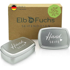 Elbfuchs® Soap Box Travel Accessories Pack of 2 Aluminium Metal Soap Box for Your Favourite Soap Piece as a Sustainable Product with ZeroWaste Character