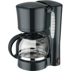 Efbe-Schott SC KA 1080 GR Filter Coffee Machine with 1.25 Litre Capacity, Glass Jug, for 10-12 Cups, Dark Green