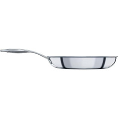 Circulon SteelShield Stainless Steel Induction Frying Pan 28 cm Dishwasher Safe Pans with Riveted Stay-Cool Handles