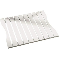 Premier Housewares Wooden Slatted Duckboard - White