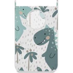 Mnsruu Hanging Laundry Hamper for Bedroom Nursery Dorm Door Closet Foldable Space Saving Corner Laundry Hamper (Dinosaur Baby)