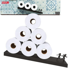 Floating Shelf Toilet Roll Holder - Toilet Roll Holder Wall Mount for Paper Rolls or Towels Over Sink or Toilet