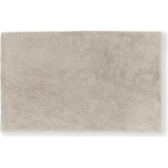 Chakra Bamboo & Cotton Bath Mat, 40 x 60 cm, Ultra Absorbent Bathroom Rug Set, Soft Bath Mat, Durable Bathroom Mat, Machine Washable Bath Mat, Bathroom Mat, Shower Mat, Light Grey