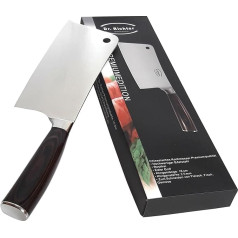 Dr. Richter High Quality Stainless Steel Chinese Chef's Knife Pakka Wood Handle Chopping Knife Blade Length 18cm