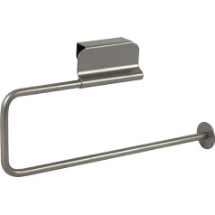 Spectrum Diversified Duo Towel Rail and Towel Rail Chrome Over Cabinet Kitchen Roll Holder Euro Satin/Nickel