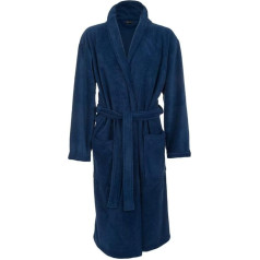 John Christian Luxury Fleece Dressing Gown Navy - Mens