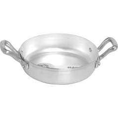 Pentole Agnelli Family Cooking Aluminium Omelette Pan with 2 Handles, Diameter 26 cm, Silver