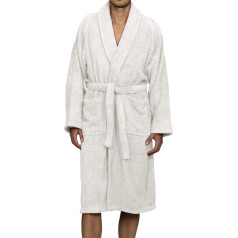 Superior Unisex Egyptian Terry Cotton X-Large Bath Robe, White, Long-Staple Combed