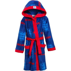 England Football Bathrobe for Children with Hood Bathrobe Official World Cup 2022 Boys Fleece England Robe, Blue Red Classic, 13 Years, Blue Red Classic