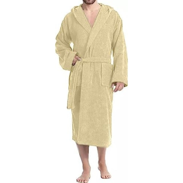 o-day | Men's Terry Towelling Bathrobe with Hood and Pockets Bathrobe for Women Soft and Durable Terry Towelling Unisex Premium Quality Travel Bathrobe for Men and Women