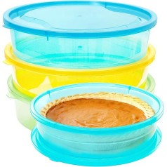 Youngever Pack of 3 Cake Containers, Multi-Colour, Plastic, Food Storage Containers