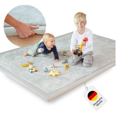 BabybeFun Baby Crawling Mat [Extra Soft] 3 cm Thick Play Mat 150 x 200 x 3 cm for Safe Playing and Running Learning Velvet Mat Mellow Mat Play Mat Crawling Mat Foam Mat Crawling Blanket